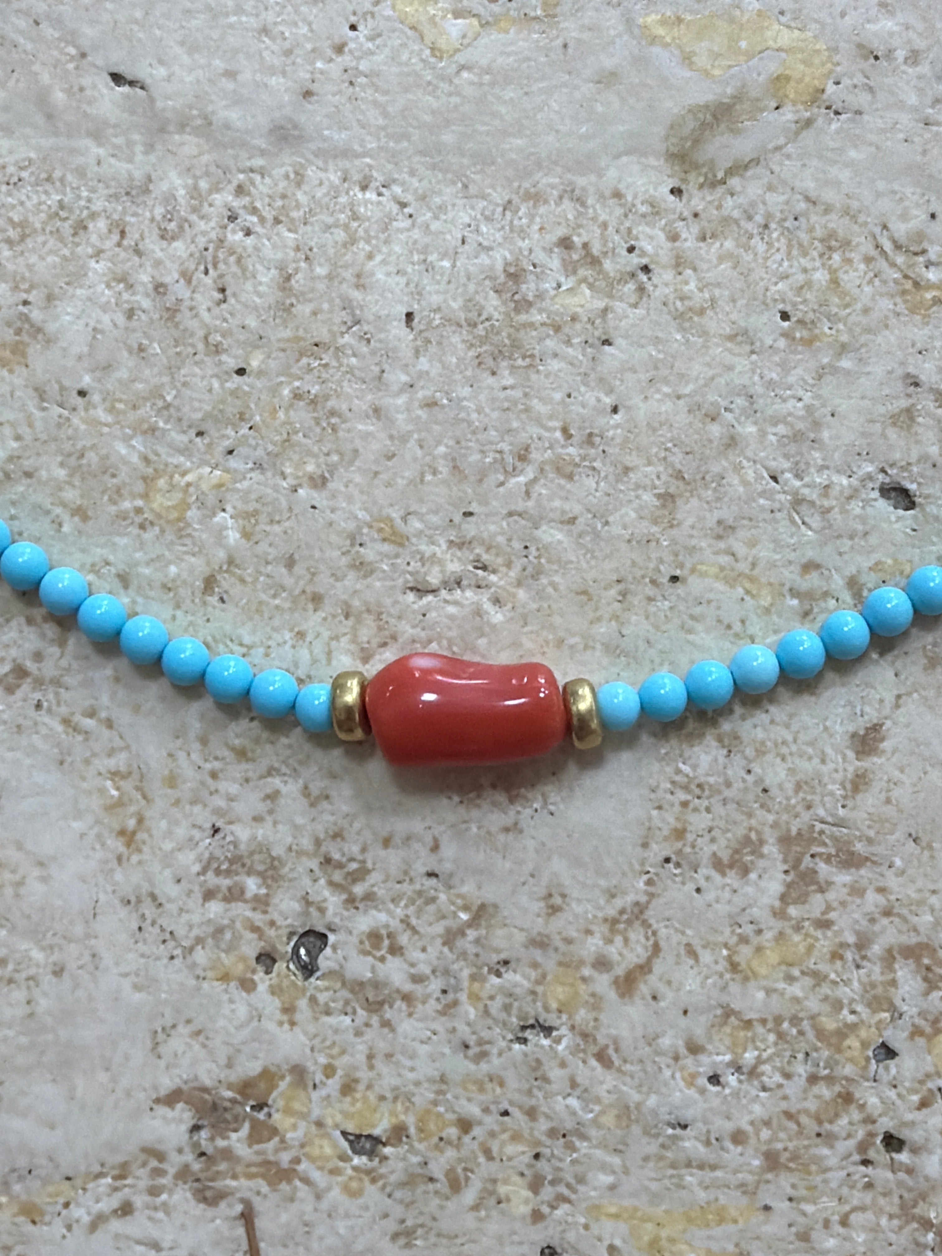 Collana Turchese e corallo - dettaglio